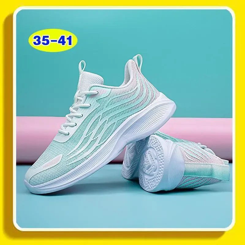 

Sneaker Women's Summer Breathable Student Running Shoes Lightweight Shock Absorption Barefoot Sports Shoes Soft Bottom Tenis