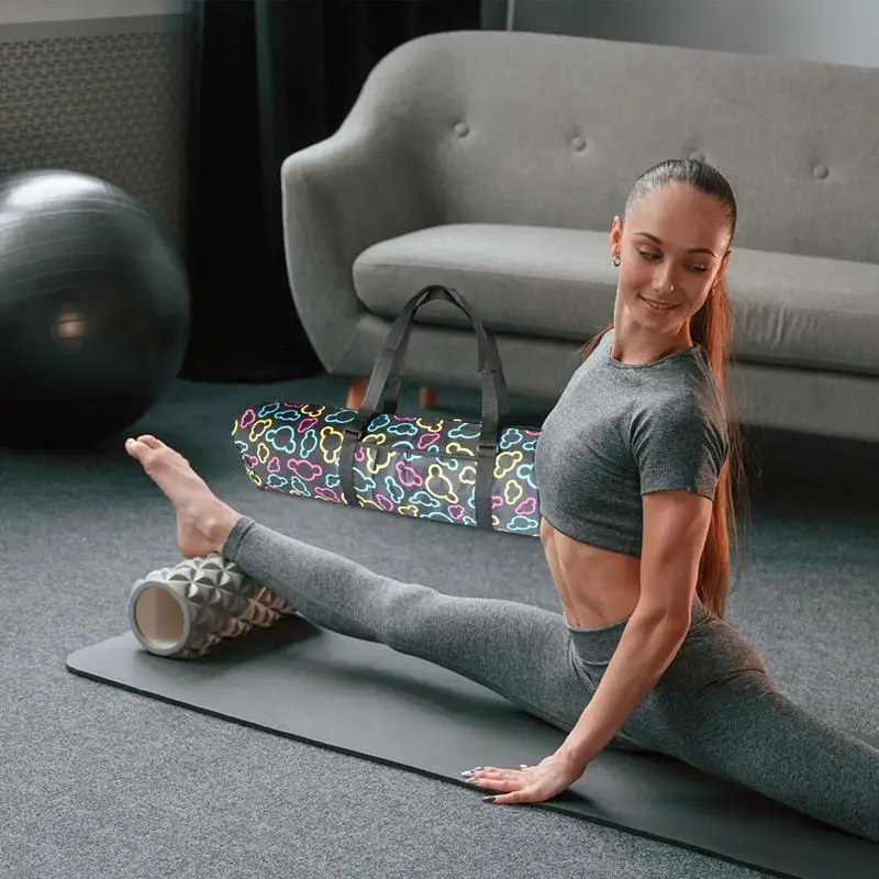Yoga Mat Holder Bag Multifunctional Yoga Mat Holder Full-zip Exercise Yoga  Mat Carrier Bag Easy Access Zipper Adjustable