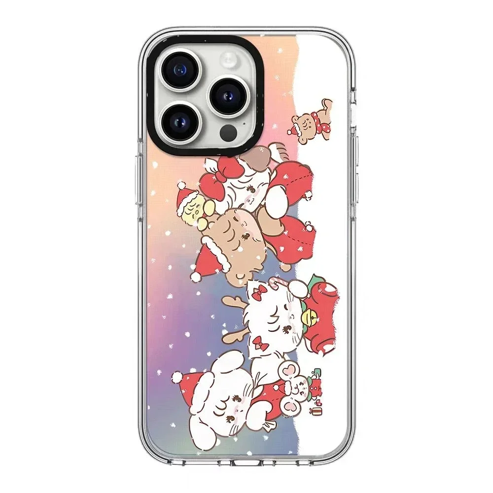

Laser Acrylic Christmas Cartoon Cat Phone Case Cover for iPhone 11 12 13 14 15 Pro Max Case for iPhone 15 ProMax