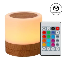 Color - Changing Rechargeable Touch Lamp with Remote Control - Portable Dimmable Night Light (13 Color Remote)