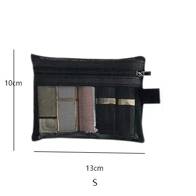 Black Transparent Mesh Toiletry and Makeup Organizer Bag