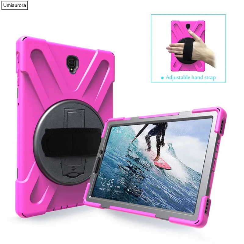 360° Rotating Hand Strap Kickstand Shockproof Case for Samsung Galaxy Tab S3/S4
