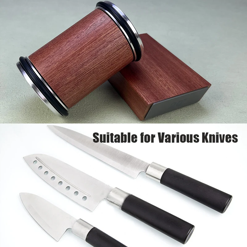 Rolling Knife Sharpener for Straight Edge, Knife Sharpener Kit with 15 & 20 Degree Magnetic Angle for Kitchen Knives whetstone 3