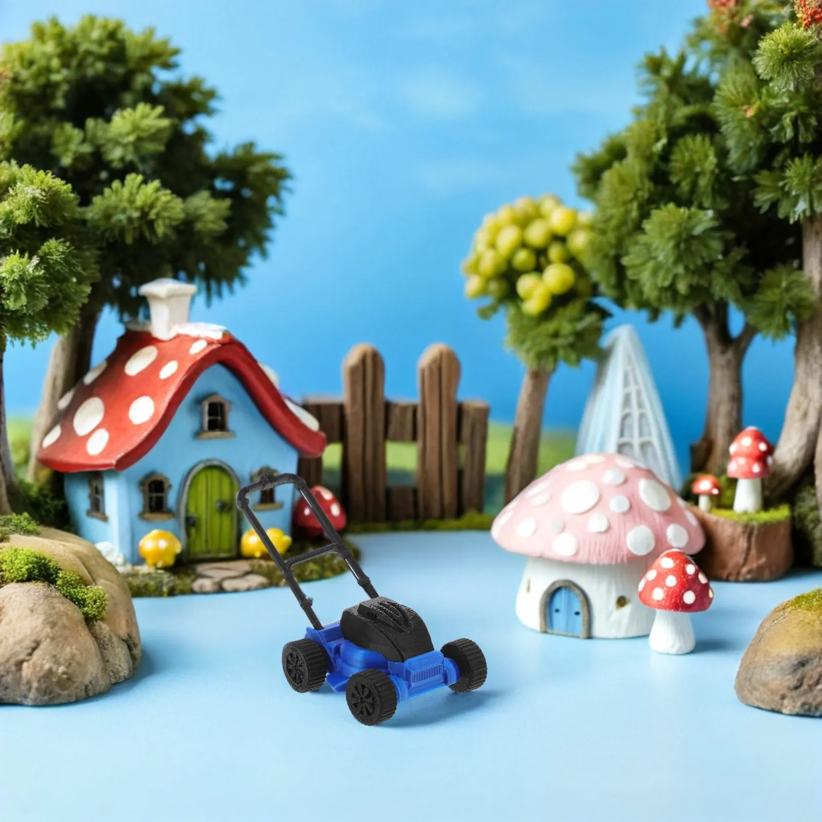 인형의 집 정원 장식을 위한 현실적인 미니 잔디깎이, 마이크로 조경 도구 세트, 야외 장면 개선, 어린이 창의력 개발