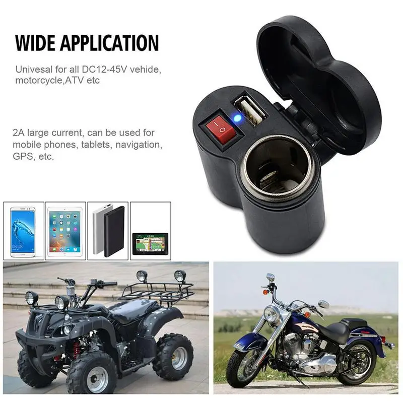 Tanio Gniazdo USB do ładowarki motocyklowej 5V/2A wodoodporna sklep