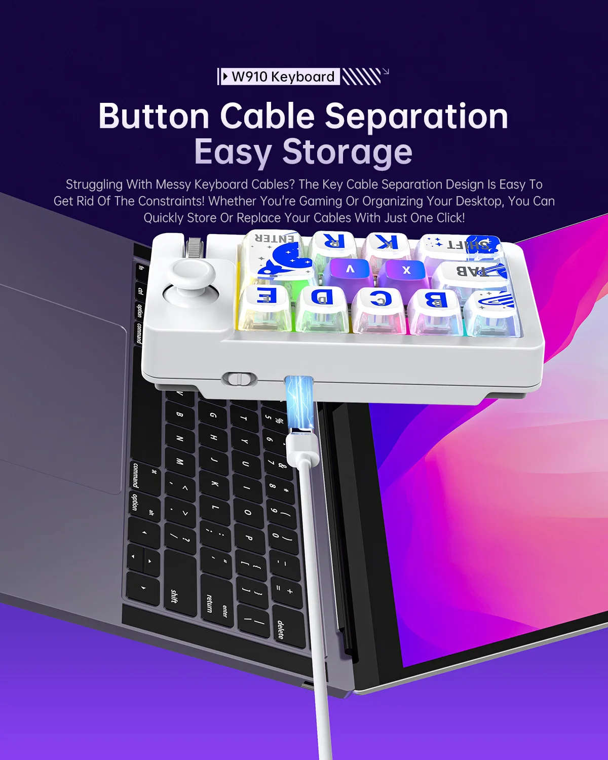 Enhanced Mini RGB Mechanical Gaming Keyboard with Hot-Swap Keypad and Multi-Connectivity