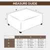 Square Ottoman Cover Polar Fleece Footstool Covers Elastic Footrest Slipcovers House Pouf Carre Furniture Protector Stool Covers 2