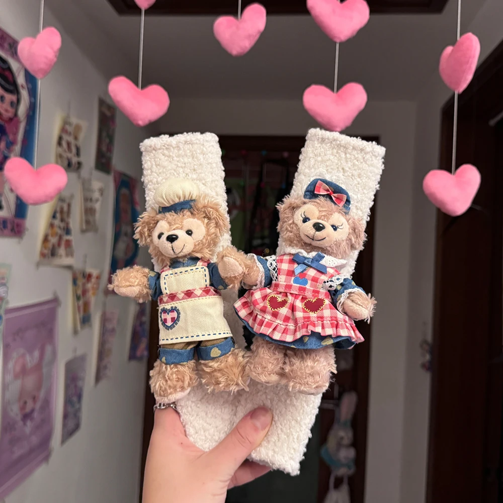 

Плюшевые Наплечные протекторы для автомобиля из мультфильма Disney, Duffy ShellieMay Kawaii, милые плюшевые куклы, искусственное украшение