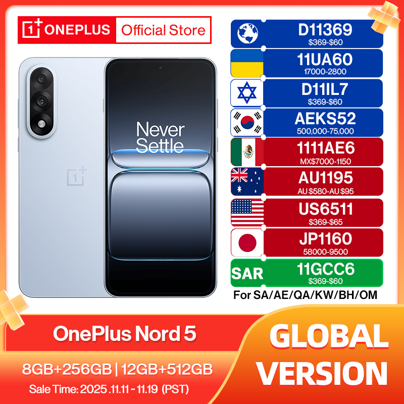  OnePlus Nord 5 Global Version Smartphone 50MP LYT-700 Camera 1.5K AMOLED Display Snapdragon 8s Gen 3 OxygenOS 15