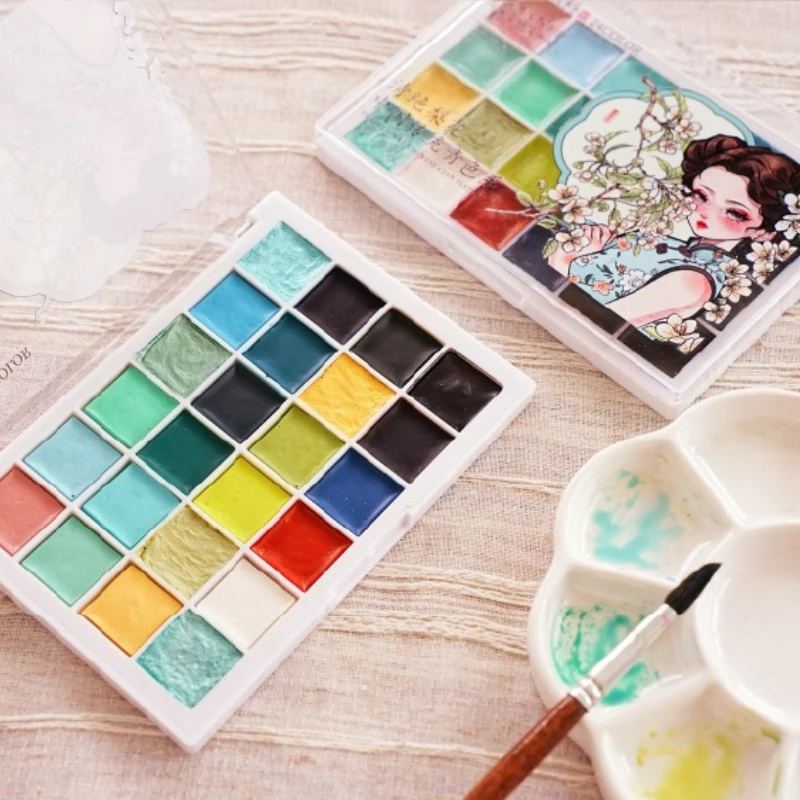 Acrylic Watercolor Pigment Box Set for Art Students and Professionals