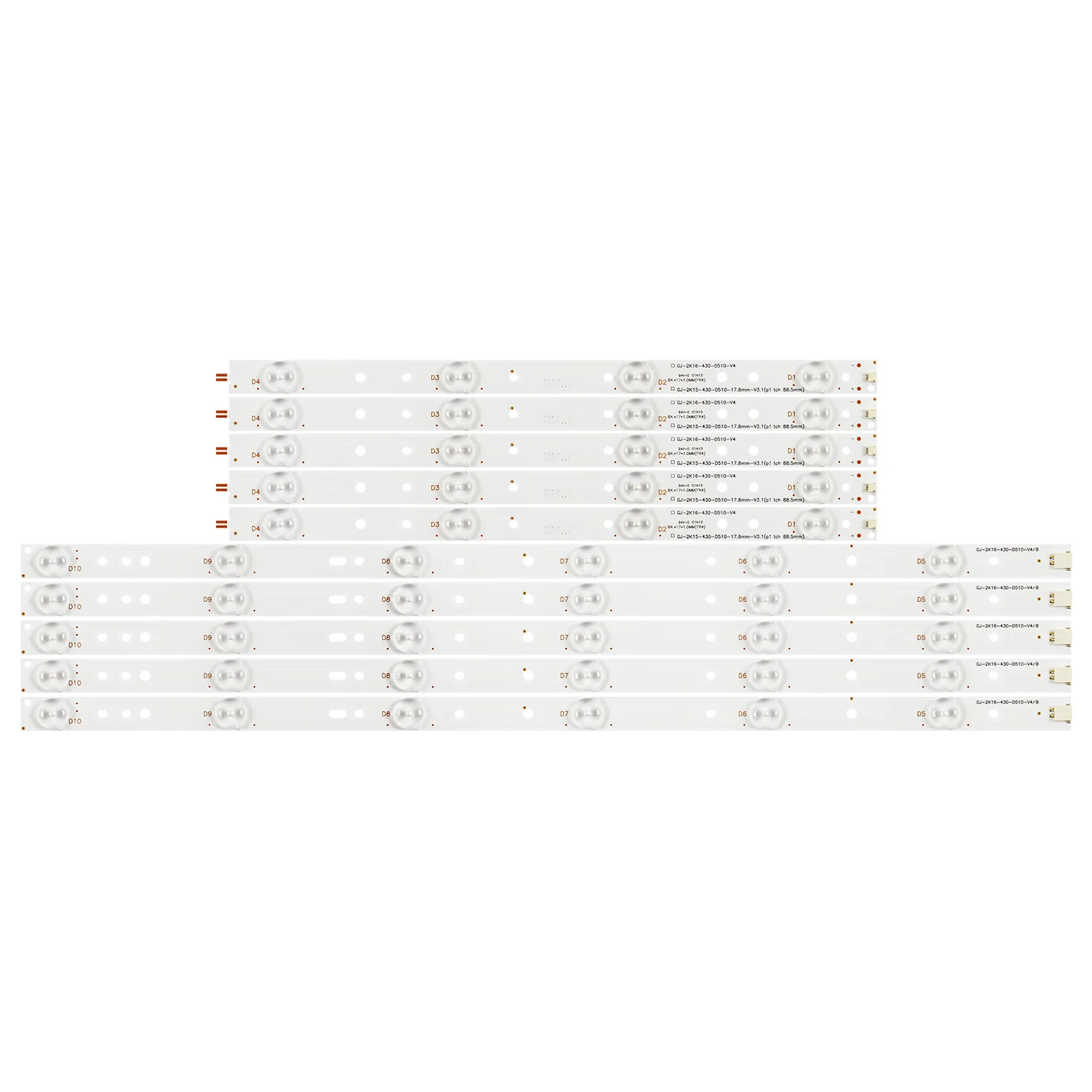 Barra de Leds Led Backlight para Aoc 43 10 Polegada Haier Tela Lb-pf3528-gjd2p5c435x10-b 43ch6000 Tpt430h3 Lb43101 V0_01