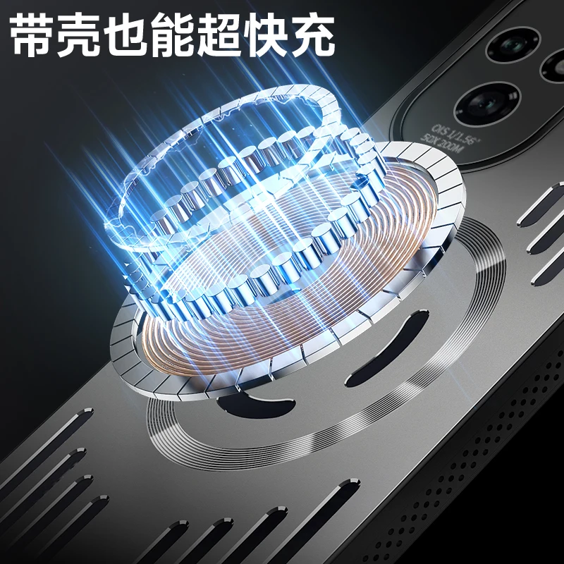 Ultra Magsafe Charging Metal Heat Dissipation Case - Aluminum Alloy Hard Shockproof Bumper