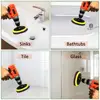 7 Inch Scrubber Scouring Pads Cleaning Kit Super Large Size Drill Powered Brush Tile Disc Pad Holder with 6 Scrubbing Pads 3