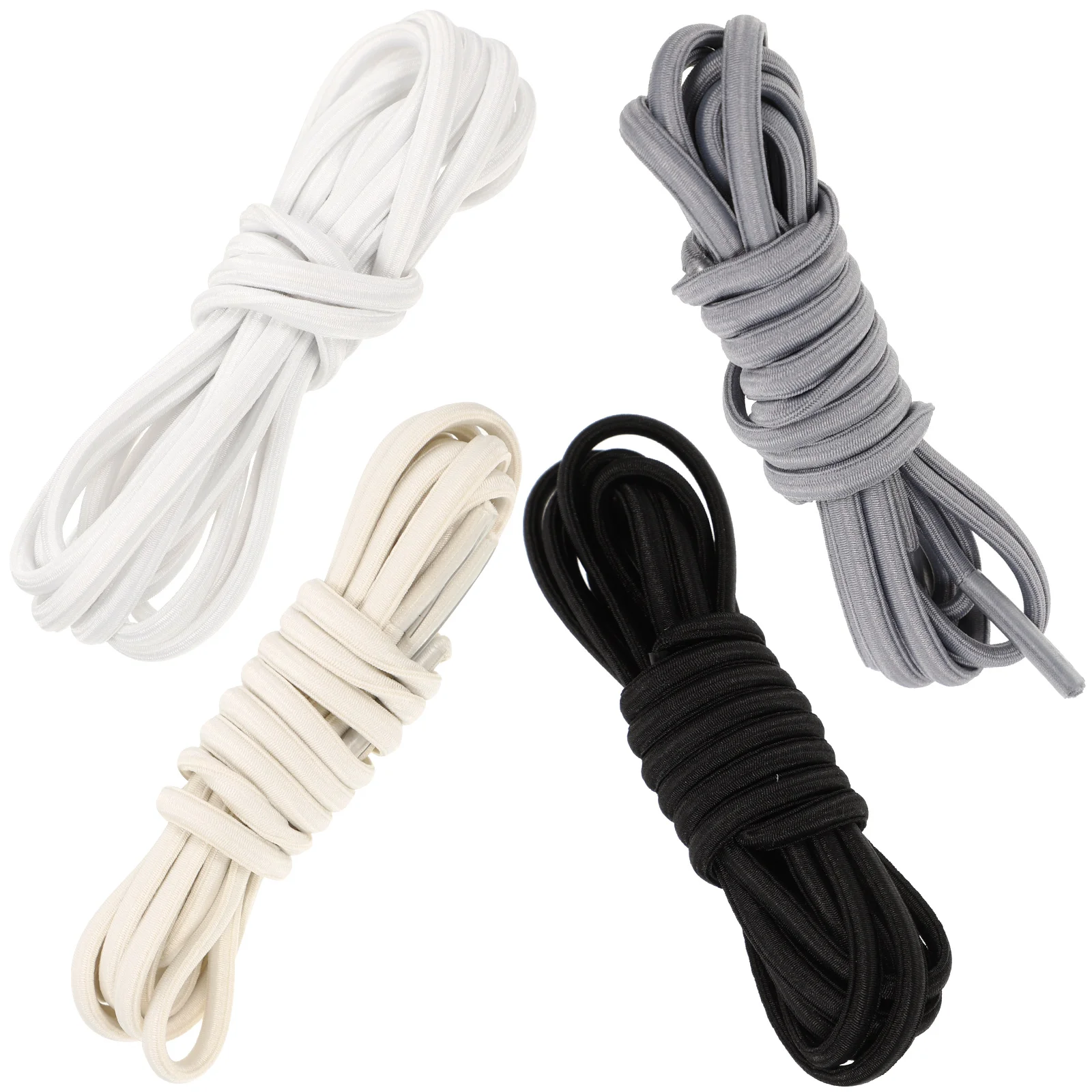 

4 Pairs Shoe Laces Sneakers Shoelaces Elastic Shoe Straps