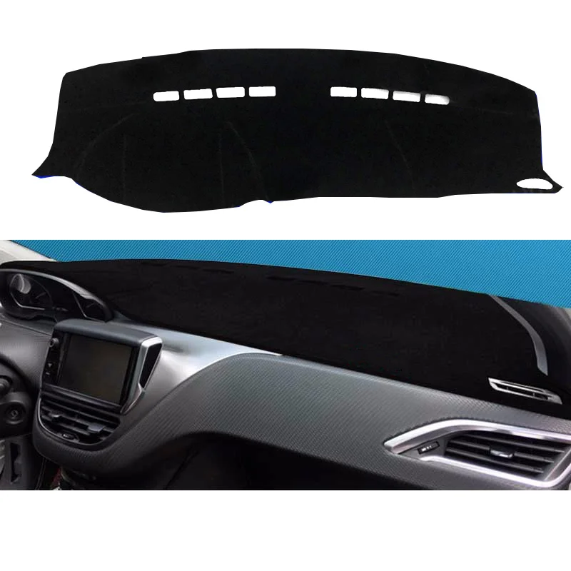 

Коврик для приборной панели автомобиля Peugeot 208 2012-2019, чехол для приборной панели, Солнцезащитный коврик, коврики, ковер, аксессуары, автомобильный защитный коврик для приборной панели