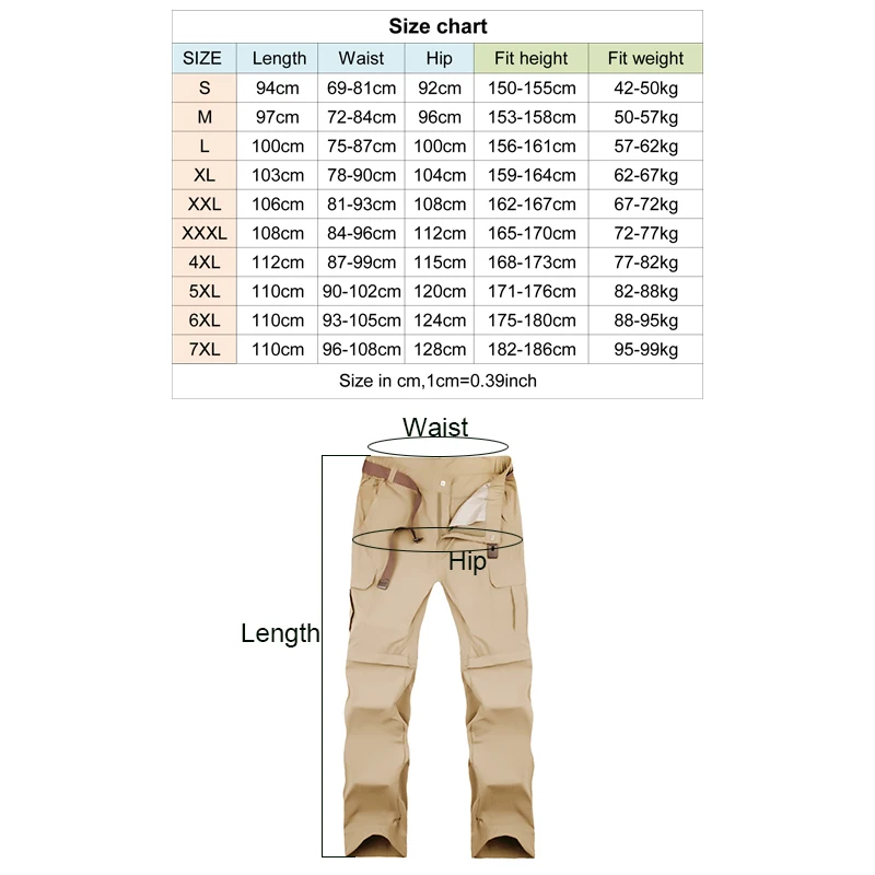 TRVLWEGO Men Hiking Pants Camping Summer Quick Dry Breathable UV Proof Removable Male Sport Outdoor Fishing Trekking Trouser