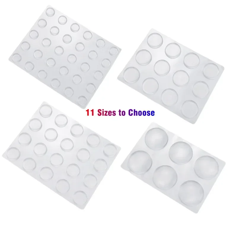 Description Picture 2 of item1 Sheet Self Adhesive Buffer Pads Silicone Door Stopper Cabinet Bumpers Wall Protector Furniture Refrigerator Anti-crash Pad