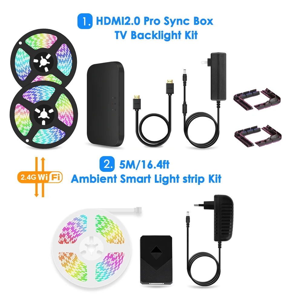 Tuya Smart Led Strip Light Usb Tv Ambient Led Backlight Hdmi Sync Box Led  Rgb Tape Lights Support Wifi Alexa 4k Hdr Ps4 Ps5 Xbox - Led Strip -  AliExpress