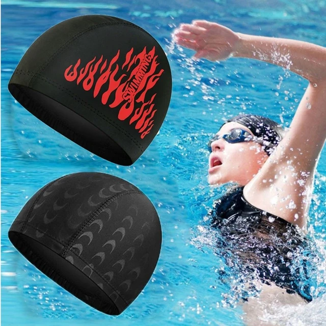 Gorros de natación con estampado de flores para hombre y mujer, gorro de  baño de nailon elástico con protección para los oídos, pelo largo para  piscina, ultrafino - AliExpress