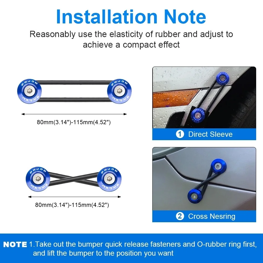 Aluminum Quick Release Fasteners For Front Rear Bumper Hatch Cover Surround Fixing Buckle Car Accessories
