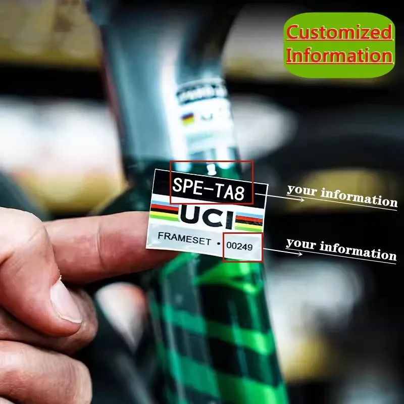 certification small label sticker bicycle union certification label bike decals customize frame name ID warning personal films bicycle parts