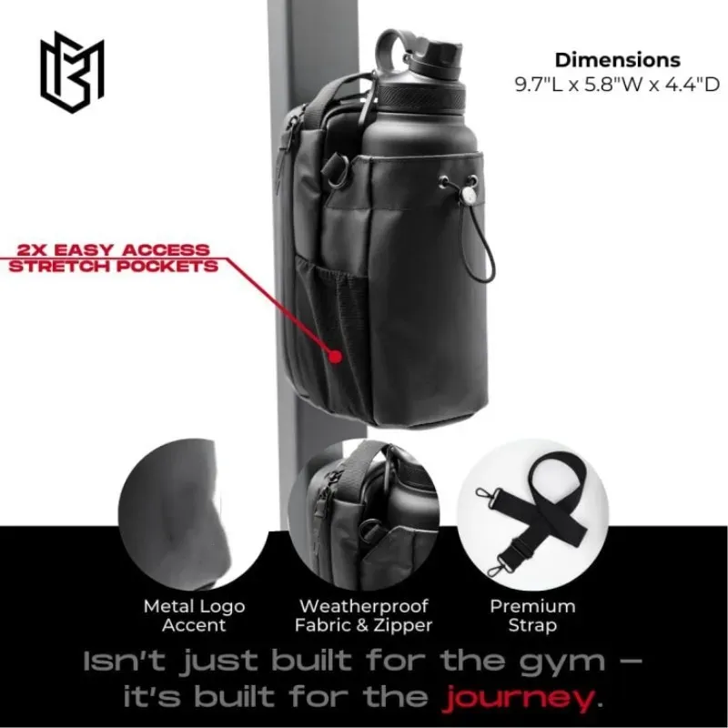 Large - Capacity Gym - Specific Water Bottle Bag: Portable Crossbody for Fitness Enthusiasts