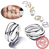 Authentic 925 Sterling Silver Moon Sun Day Night Organically Shaped Stacking Heart Pearl Sparkling CZ Pantaro Rings Fine Jewelry 4