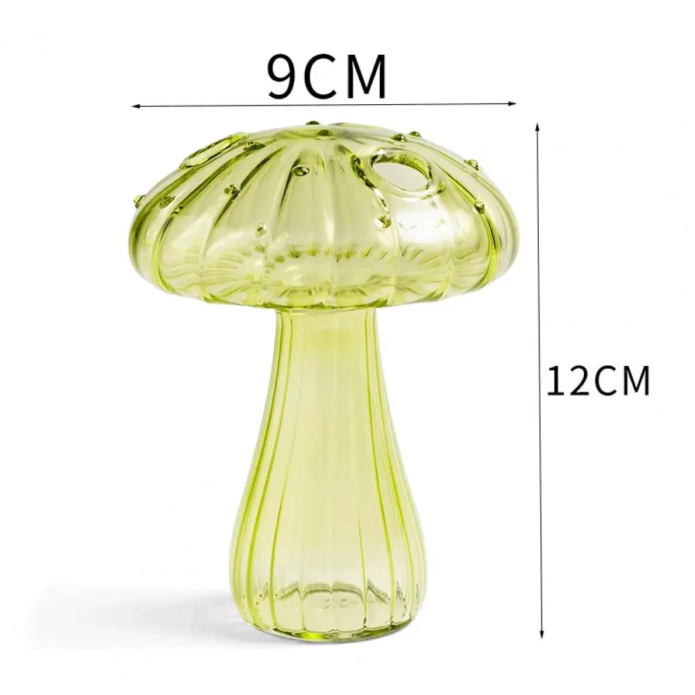 Glass Flower Vase Single Stem Flower Vase Unique Mushroom Glass Planter for Home Decoration Plant Propagation Station for Women 6