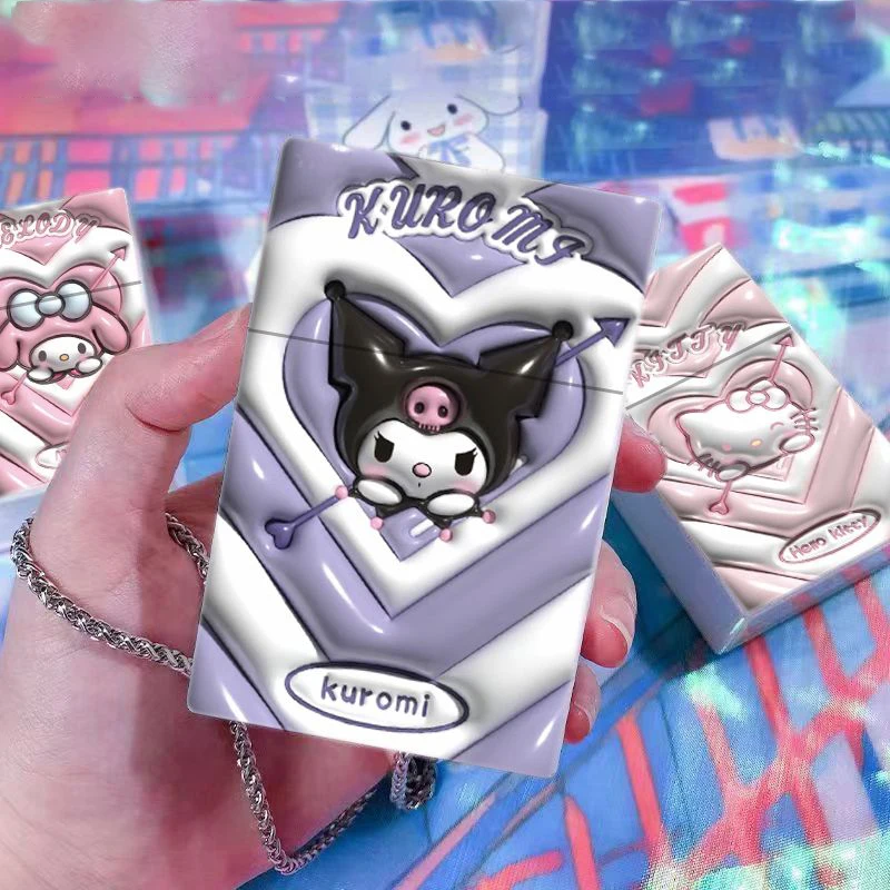 

Sanrio Kuromi Smoke Box Anime Kawaii Hello Kitty My Melody Cinnamoroll Plastic Cute Cigarette Case Card Storage Box Festive Gift
