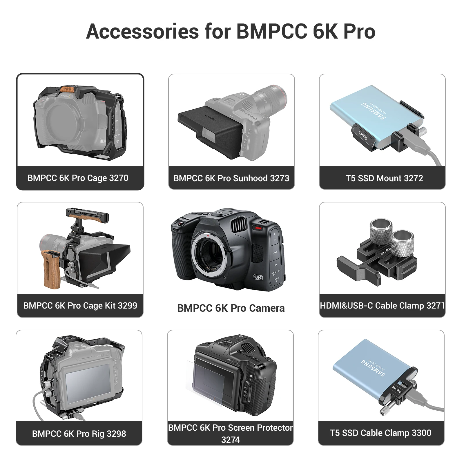 SmallRig-ü DSLR ī޶ , BMPCC 6K Pro Blackmagic  ó׸ ī޶ 6K Pro     ݵ  Ʈ