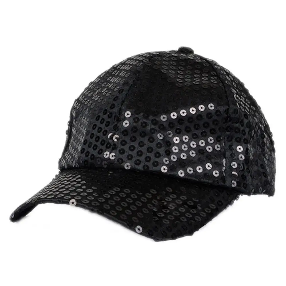 Women Men Glitter Sequins Baseball Caps Sequins Fashion Casual Hats Female Hip Hop Caps Christmas Halloween Event Party Hats