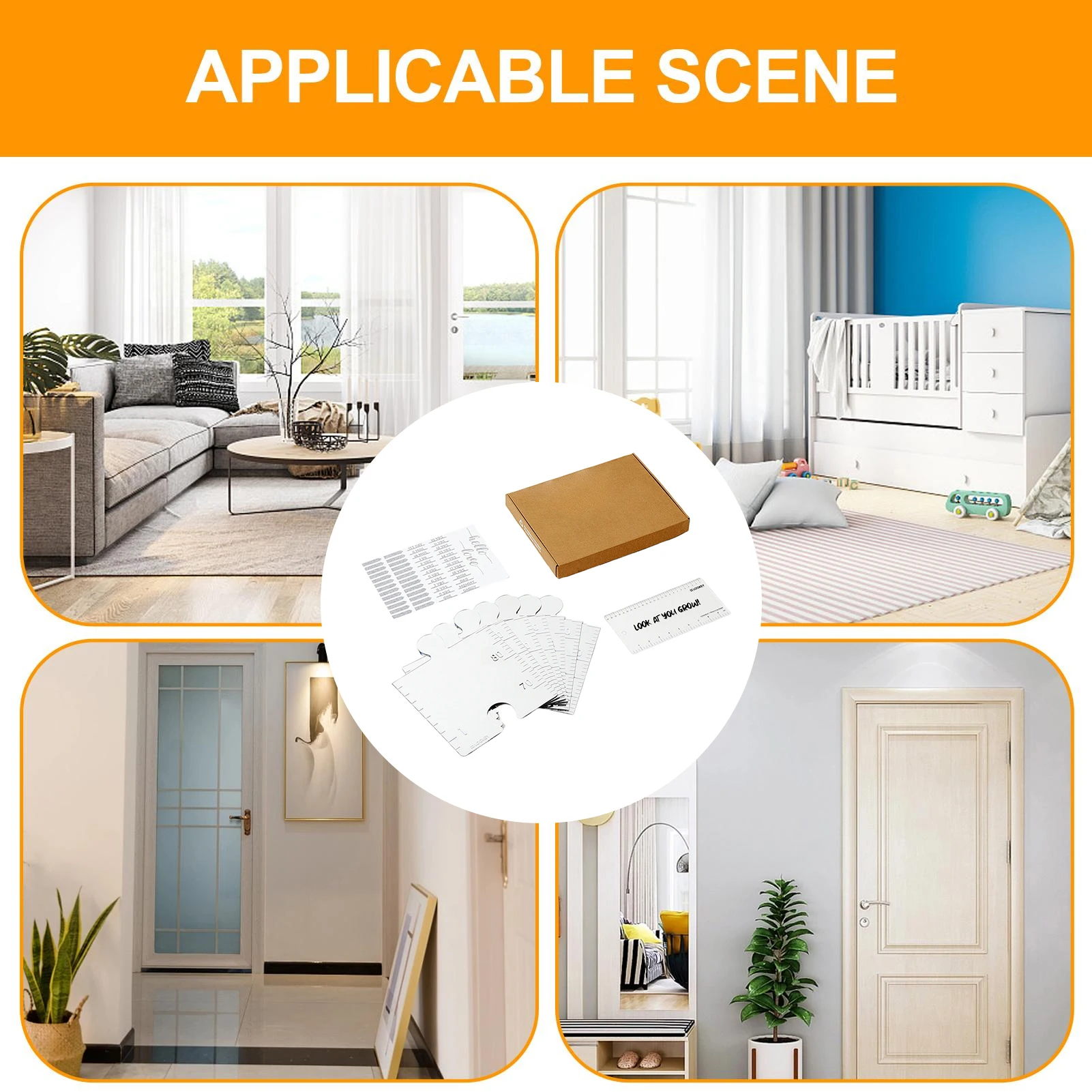 Children Growth Record Mirror from 70cm Kids Height Chart Height Measuring Mirrors Puzzle Growth Chart Mirror Ruler Wall Decor