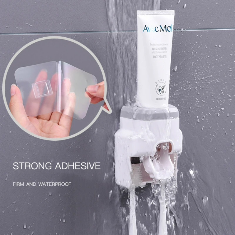 Toothpaste Squeezer Toothpaste Dispenser Bathroom Accessories Set 1Pc Toothbrush Holder Set Toothpaste Dispenser Wall Mount Stand Bathroom Accessories Set Rolling Automatic Squeezer
