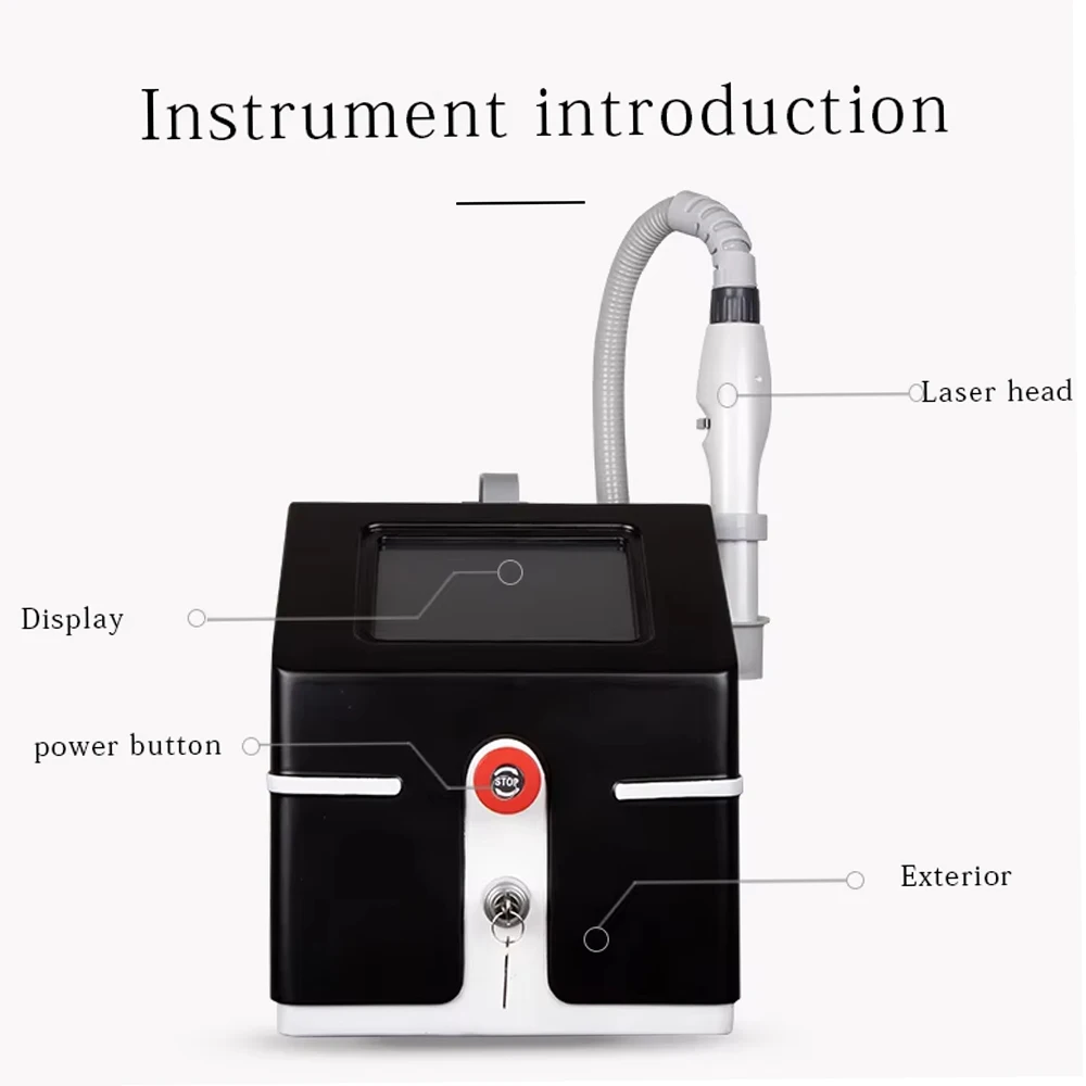 Portable Nd Yag Carbon Laser Peel 2 in 1 Picosecond Laser Tattoo Permanent Pigmentation Removal Machine Burning Body Sliming