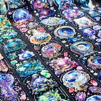 Yoofun 5x200cm Magic Book Vintage Shell Light PET Tape Creative DIY Journal Scrapbooking Collage Decor Masking Tape Card Making 1