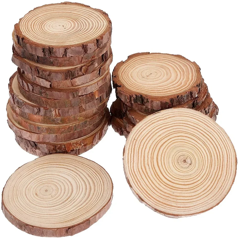 20 Rebanadas De Madera Natural Para Manualidades Bricolaje | Envío Gratis