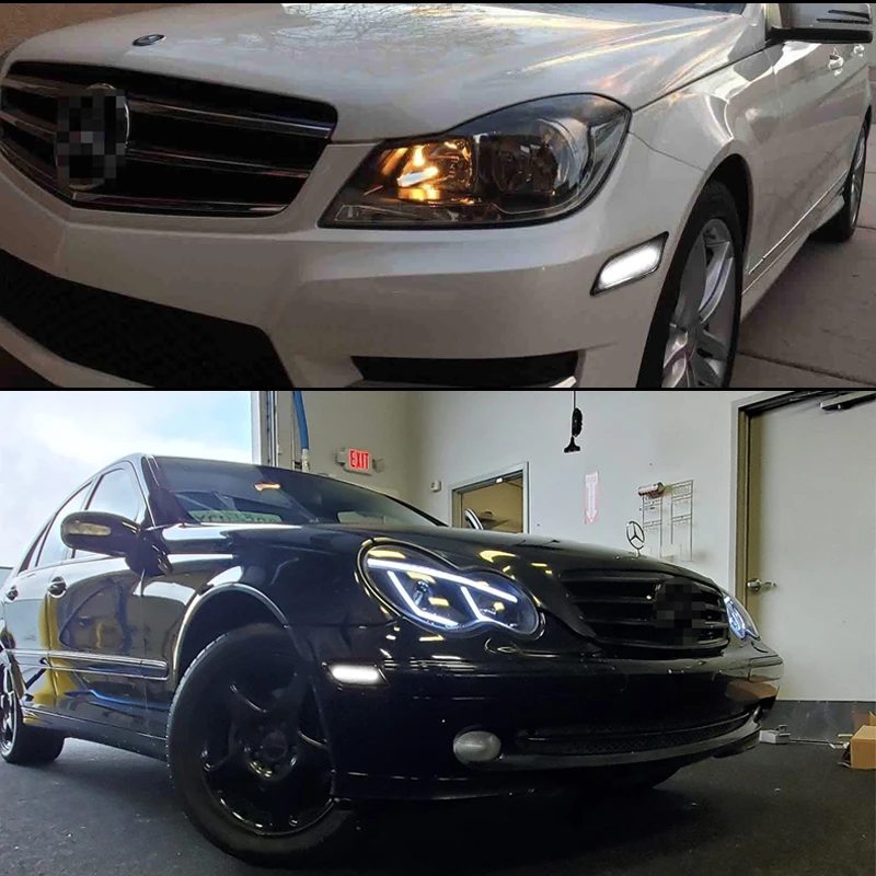 2012-2014 MERCEDES-BENZ C CLASS LED SIDE MARKER LIGHTS (SMOKE/CLEAR) | Phantom Autos
