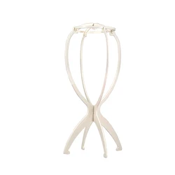 Collapsible & Portable Wig Holder - Durable Display and Drying Stand (White 1pcs)
