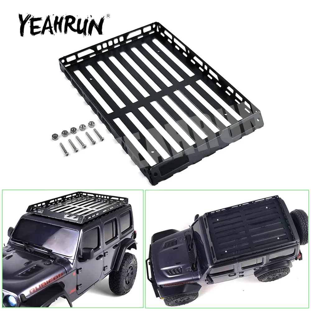 Yeahrun 86*57Mm Portapacchi In Metallo Portapacchi Per Kyosho Mini-Z 4X4 Jeep Wrangler 1/24 Rc Crawler Car Decoration Parts