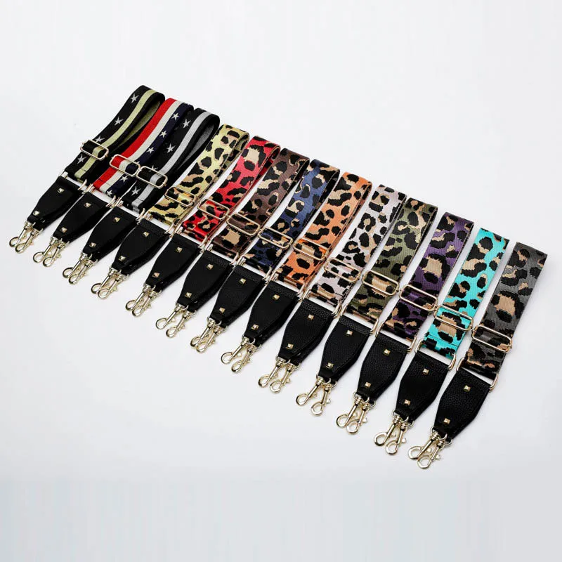 5cm Wide Shoulder Belt New Adjustable Bag Strap Women's Bag Accessories Leopard Print Long Shoulder Belts