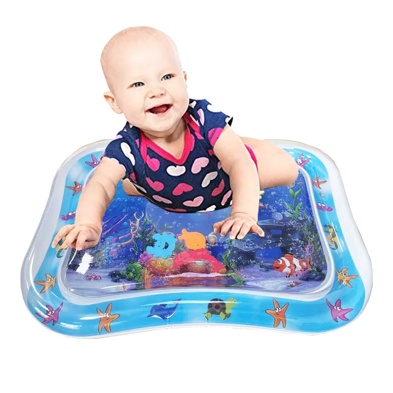 Baby Sensory Water Play Mat Early Education Baby Crawling Mat PVC Summertime Water Play Inflatable Cushion Kids Events Toys play mat inflatable water play mat