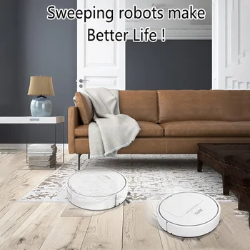 Robotic Vacuum and Mop Combo USB Rechargeable Quiet Cleaning Sweeper Robot 75 Min Runtime for Home Floor Washing Carpet Pet Hair 1