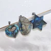 Hand carved natural crystal stone labradorite Dragon Wolf healing Pendant for necklace DIY Accessories 3