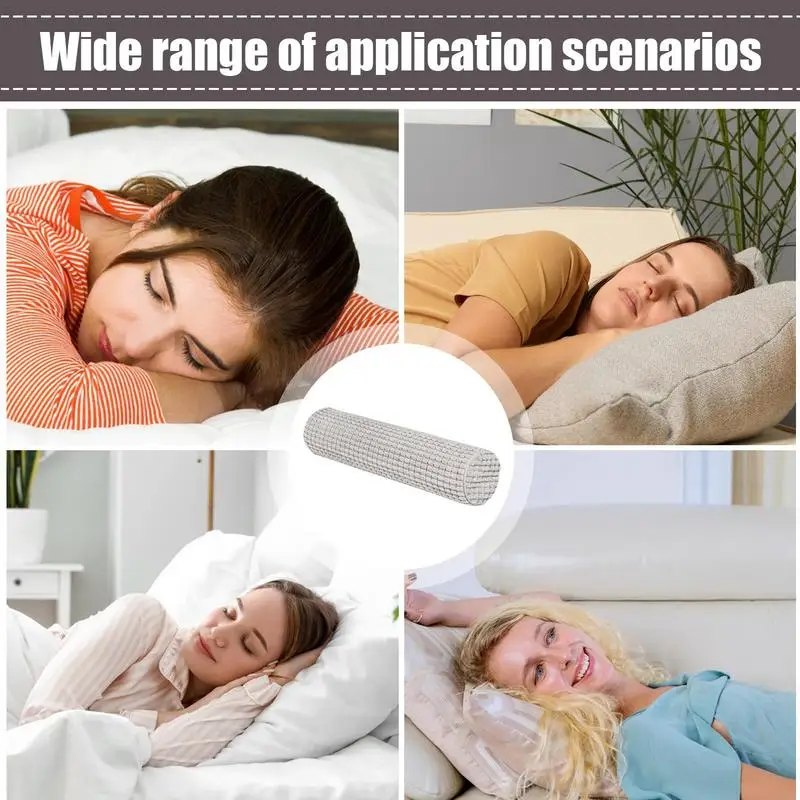 Neck Roll Pillow For Sleeping Roll Neck Support Pillow Cylinder Round Pillows With Removable Pillowcase For Home Work Area Yoga 4