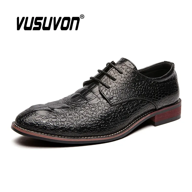 Men Derby Shoes Fashion Patchwork Lace-Up Dress Classic Loafer Wedding Causal Business Footwear Party Big Size 38-48