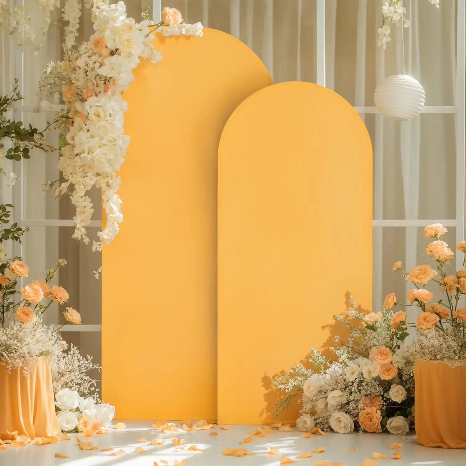 3er-Pack Hochzeitsbogen-Hintergrund, Hochzeitsbogen, Hochzeitsbogen, Hintergrund mit Reißverschluss, Dekor für Hochzeit, Party, Zeremonie – Detail 7