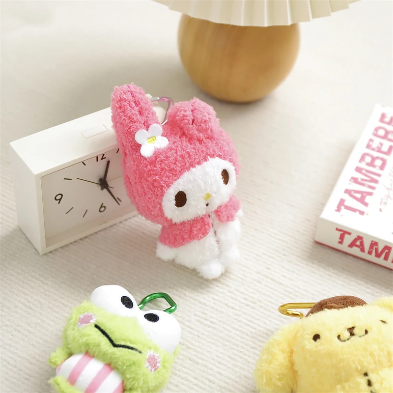 Sanrio Hello Kitty Melody Pompom Purin Keroppi Badbadtz-Maru Stofftier Anhänger Plüschtiere Schlüsselanhänger Anime Schlüsselanhänger Geburtstagsgeschenk – Detail 4