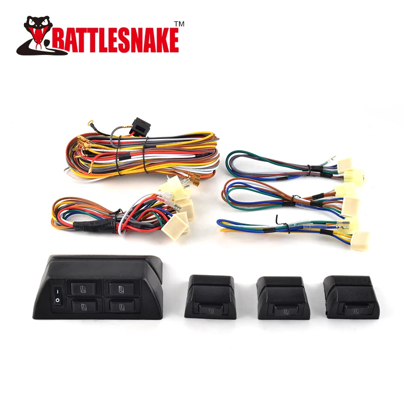 Universal 4 Door Power Window Conversion Kit Electric Motor Lift Regulator/Switches