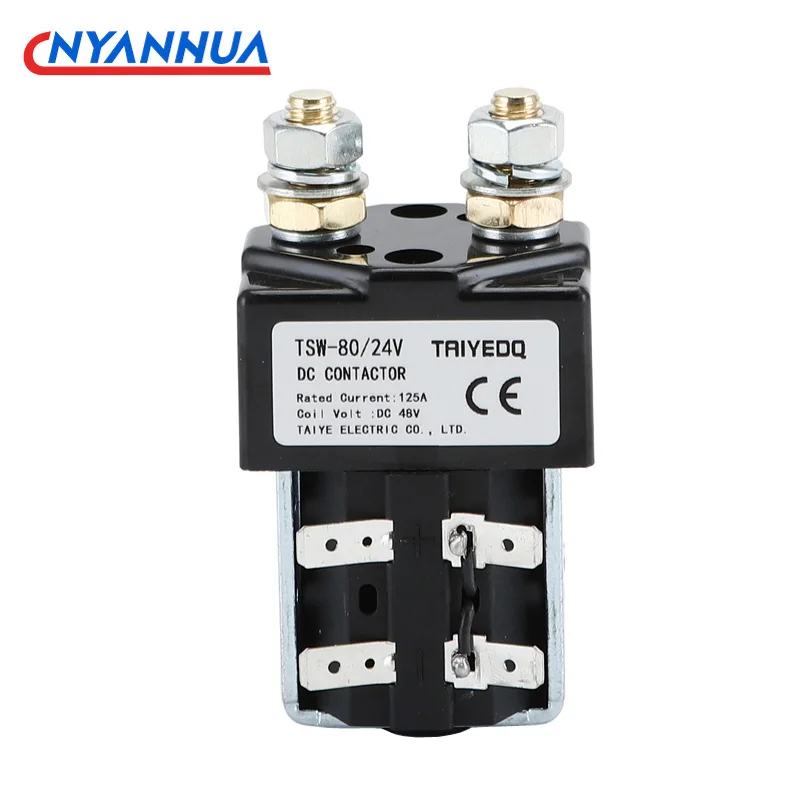 Contator dc Czw125a Zjw125a Sw80 Relé de Potência 12v 24v 48v 60v 7280v para Carro Empilhadeira Elétrica Caminhões Navios