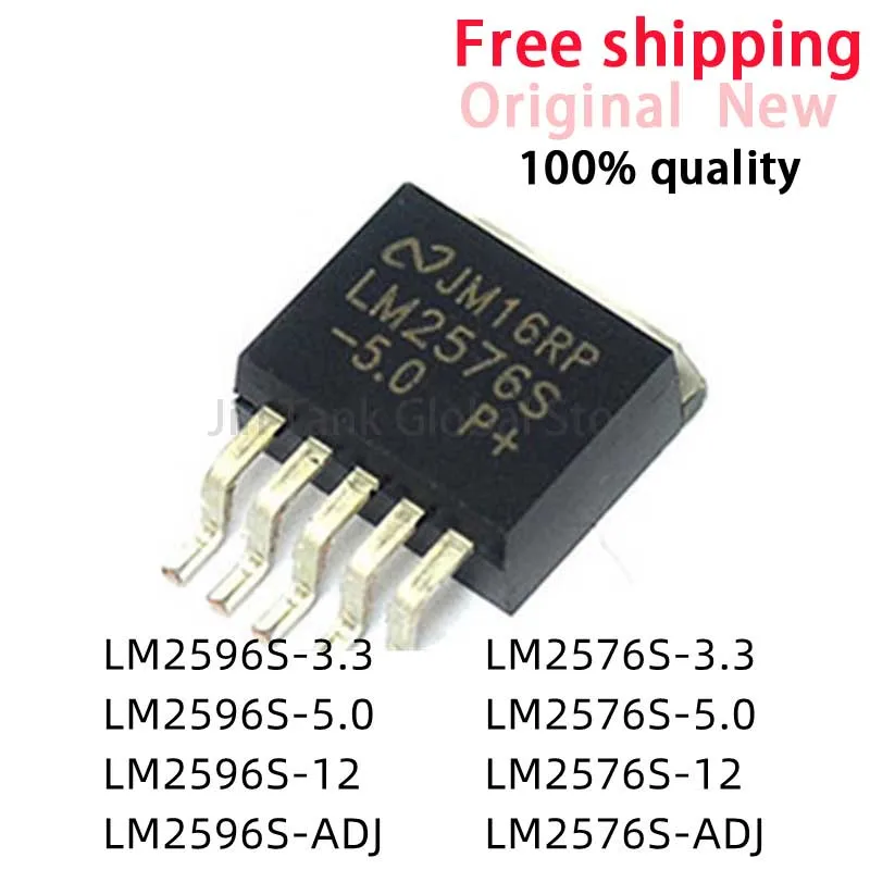 Kit 10 Pezzi Regolatori Di Tensione LM2576S – Modelli 3.3V, 5.0V E ADJ In Contenitore TO263-5, Per Alimentatori Switching